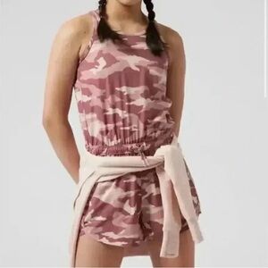 Athleta Girl Pink Camo On the Go Romper 🌴